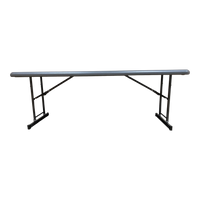 SKILCRAFT® 7110-01-711-0903: Charcoal Six-Foot Adjustable Folding Table 600 LB