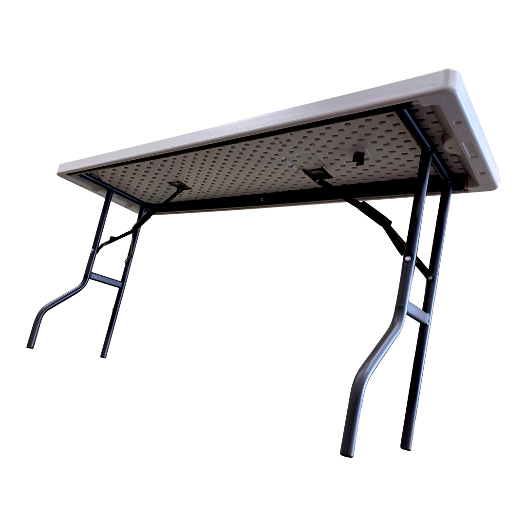 The underside view of a platinum table.