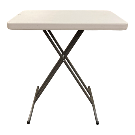 A platinum compact personal folding table. 