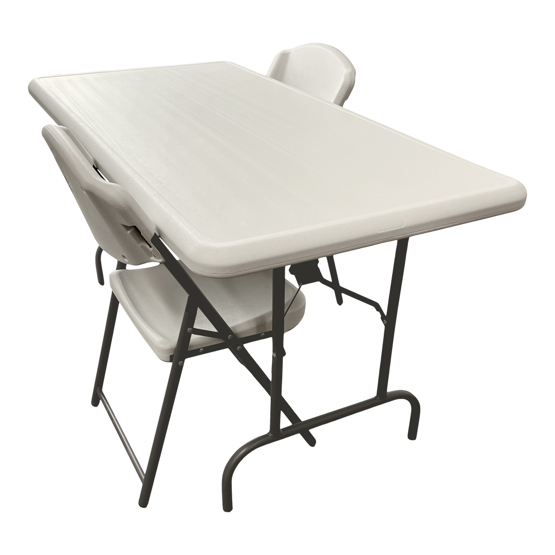 Inklüd™ Table + Porcelain Steel Top – T-Leg Flip Top