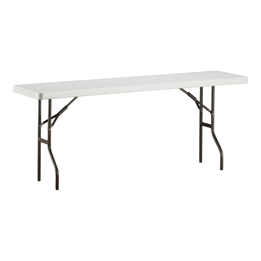 A platinum six-foot utility folding table.
