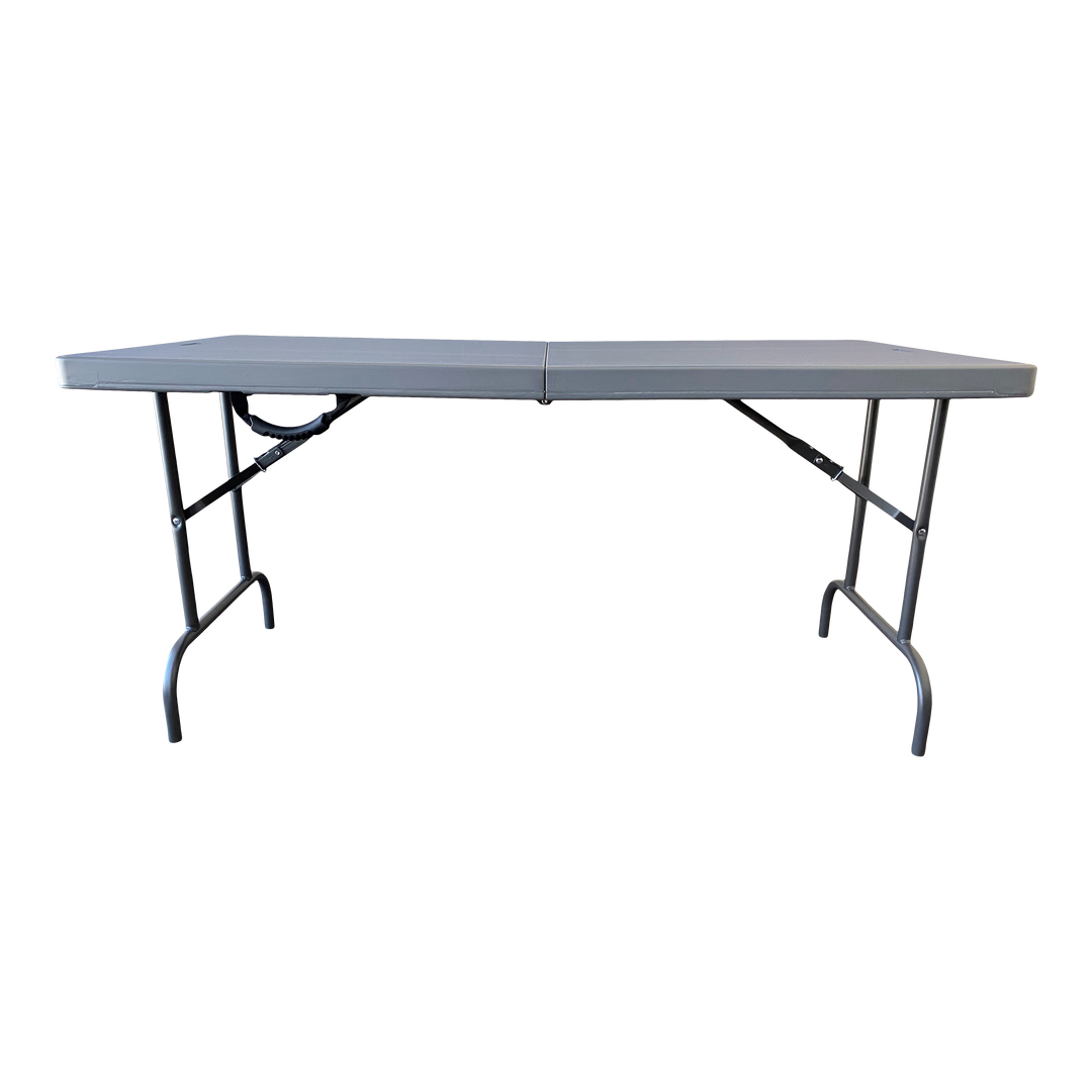 SKILCRAFT® 7110-01-702-5675: Charcoal Five-Foot Bi-Fold Folding Table 250 LB