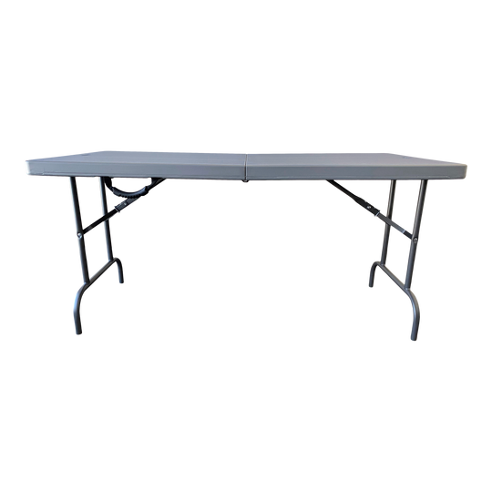 SKILCRAFT® 7110-01-702-5675: Charcoal Five-Foot Bi-Fold Folding Table 250 LB