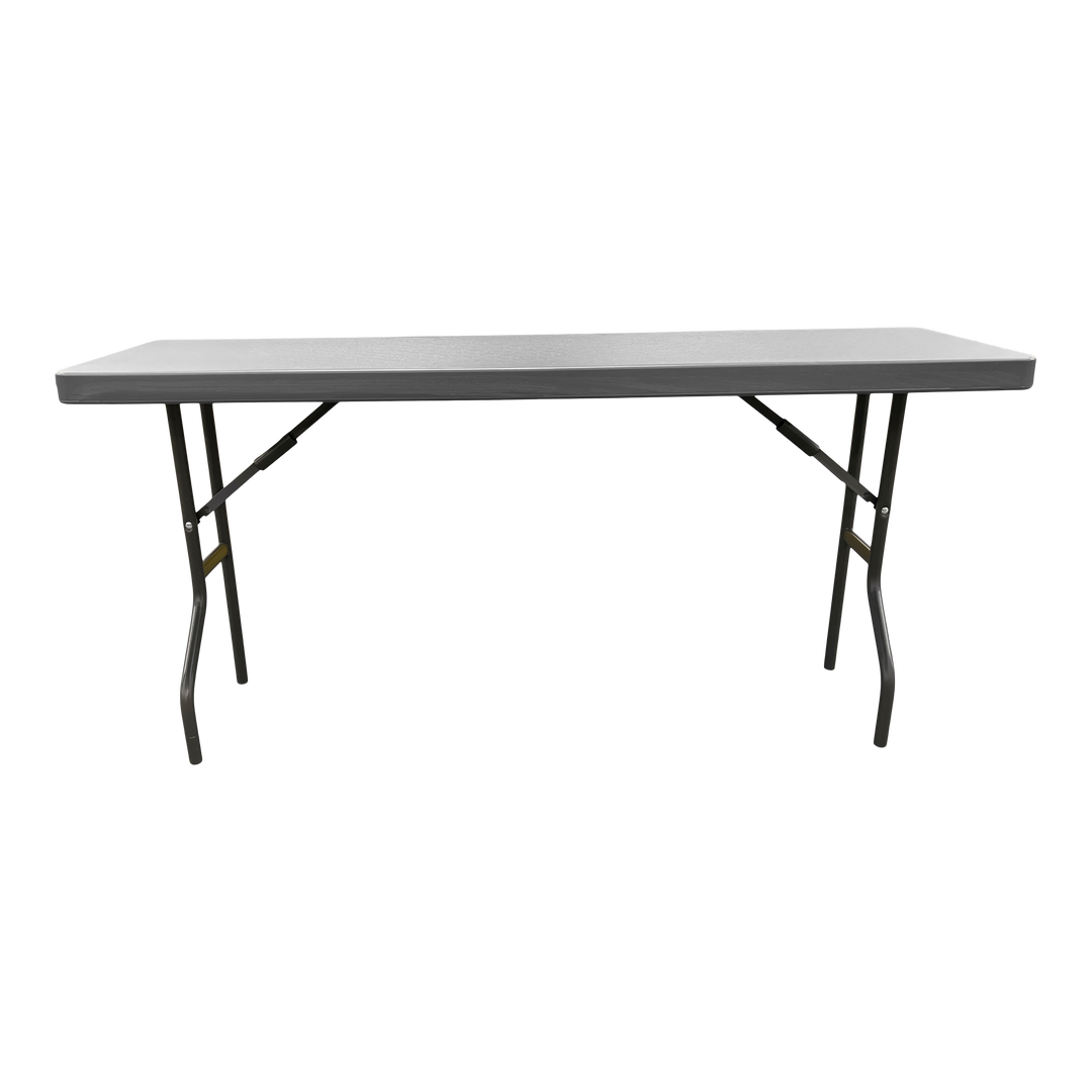 A picture of a charcoal folding table.