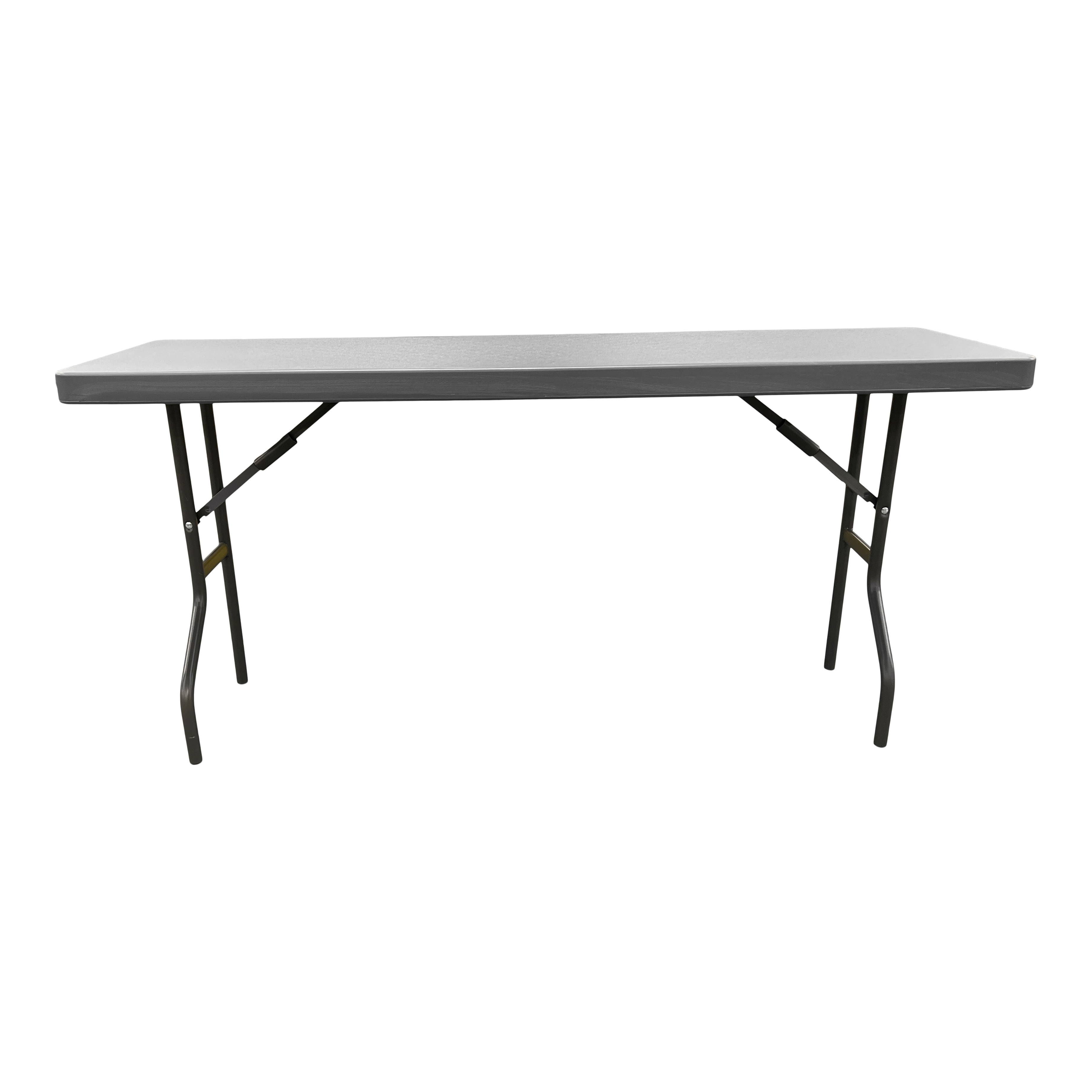 A picture of a charcoal folding table.