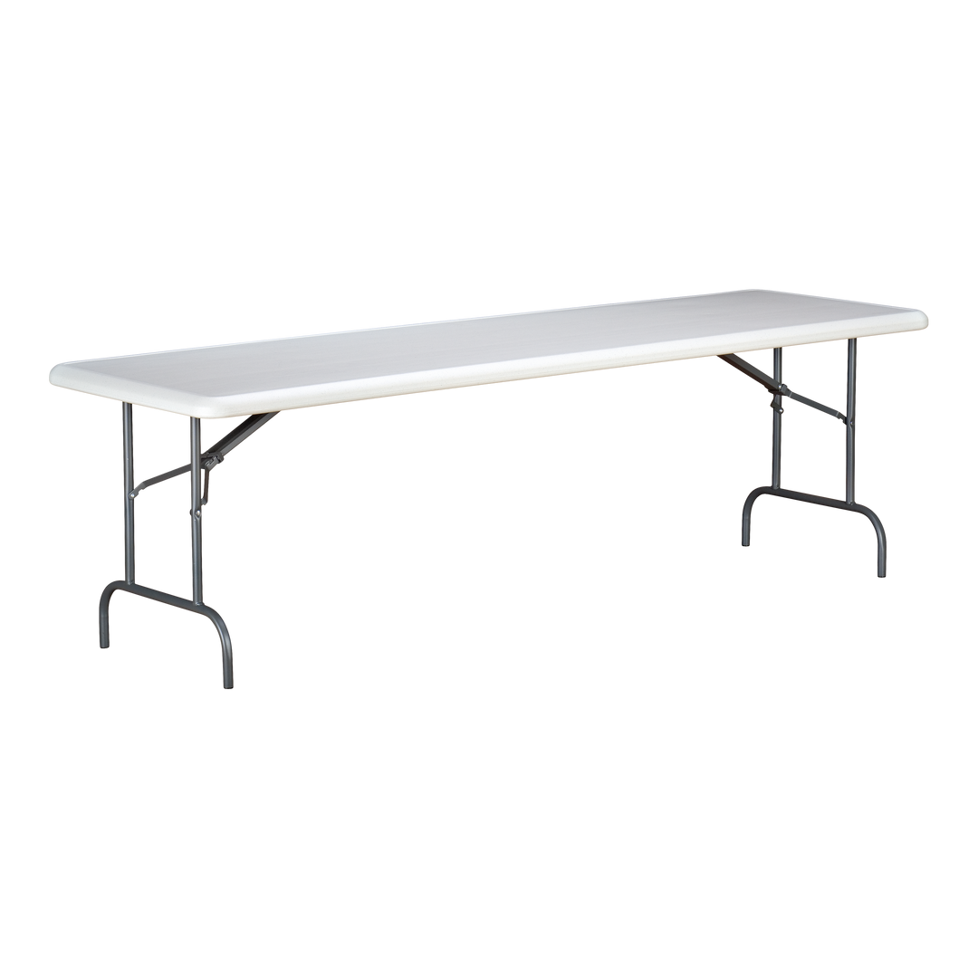 SKILCRAFT® 7105-01-576-6179: Platinum Eight-Foot Folding Table SKILCRAFT® 7105-01-576-6179: Platinum Eight-Foot Folding Table