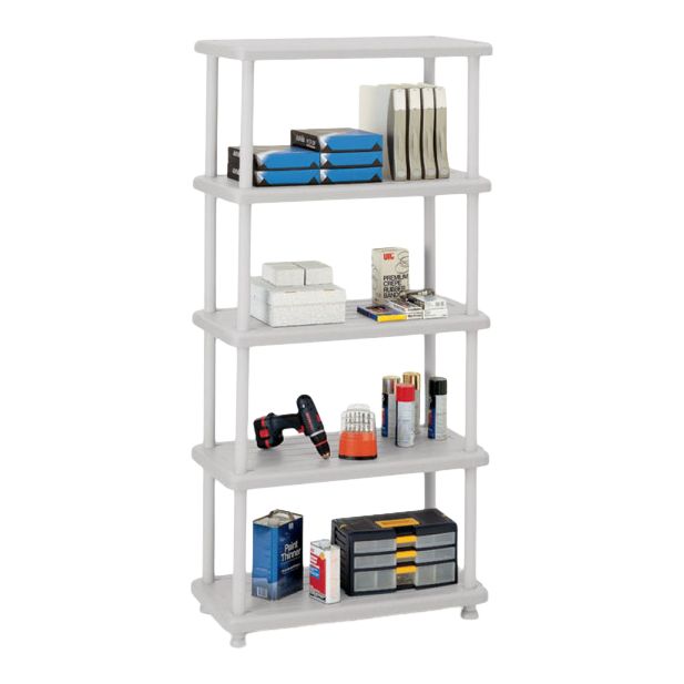SKILCRAFT® 7125-01-667-2786: Platinum Five-Shelf Open Storage Unit SKILCRAFT® 7125-01-667-2786: Platinum Five-Shelf Open Storage Unit